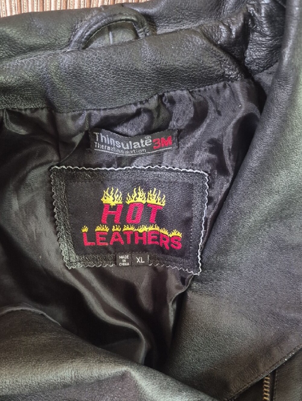 3M Thinsulate Black Faux Leather Moto Jacket - Picture 2 of 3